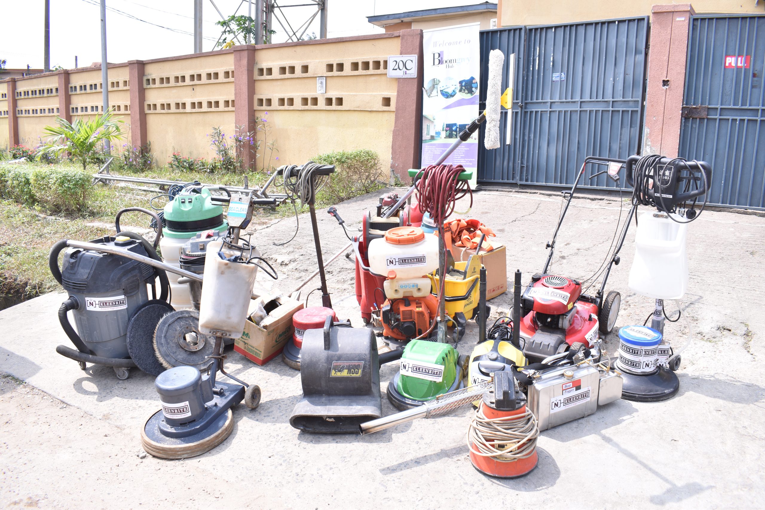 Kleenrite outsourced cleaning staff at work